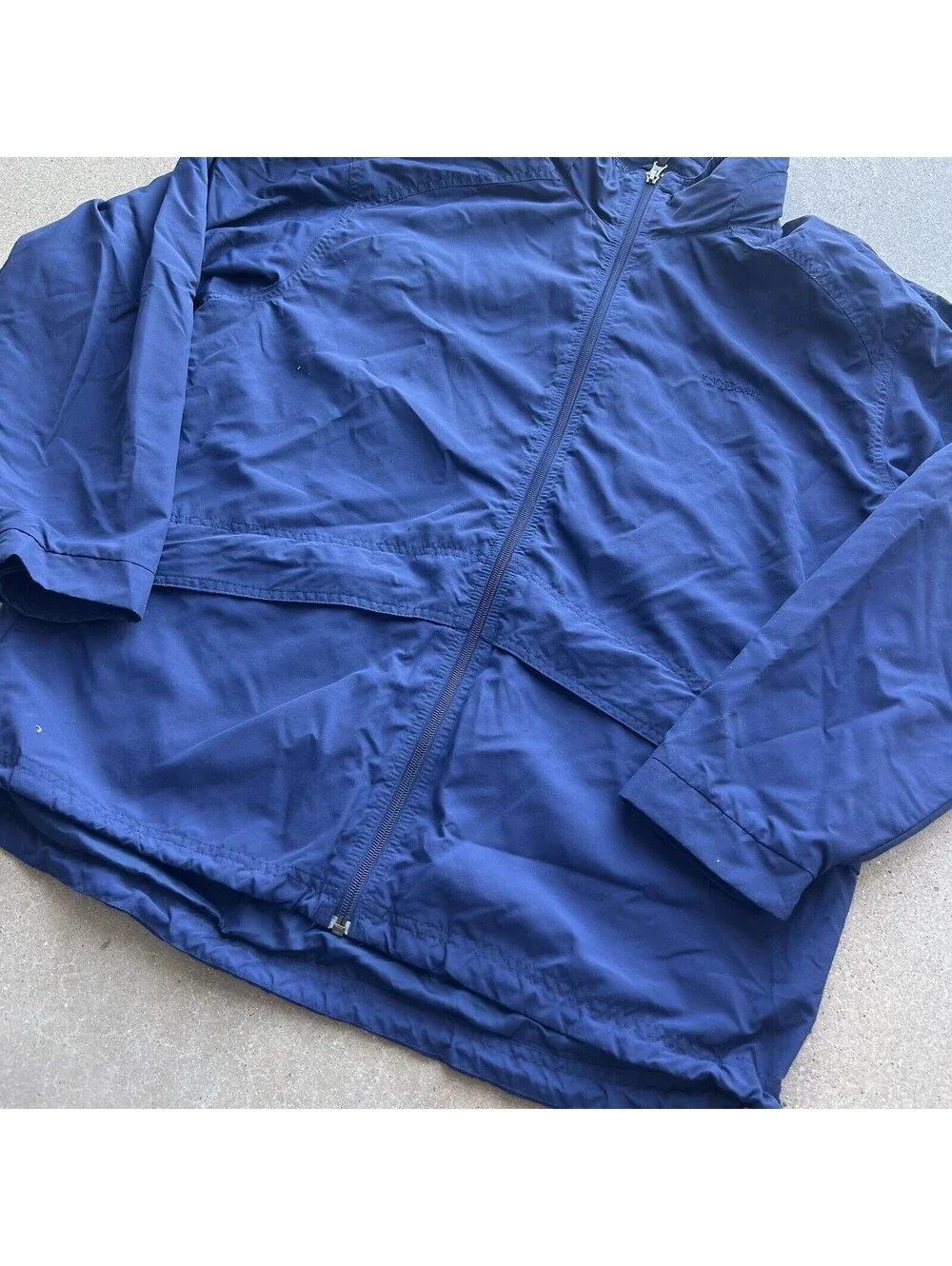LL Bean Jacket Mens L Blue Nylon Outdoors Windbreaker